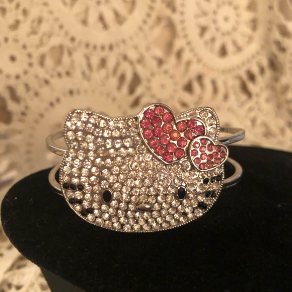 Crystal Adorned Hello Kitty Cuff Bracelet - Picture 10 of 10